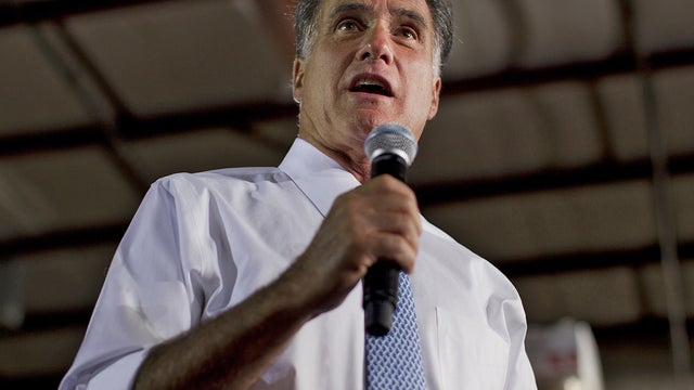 Mitt Romney speaks during a campaign stop at Southwest Office Systems 