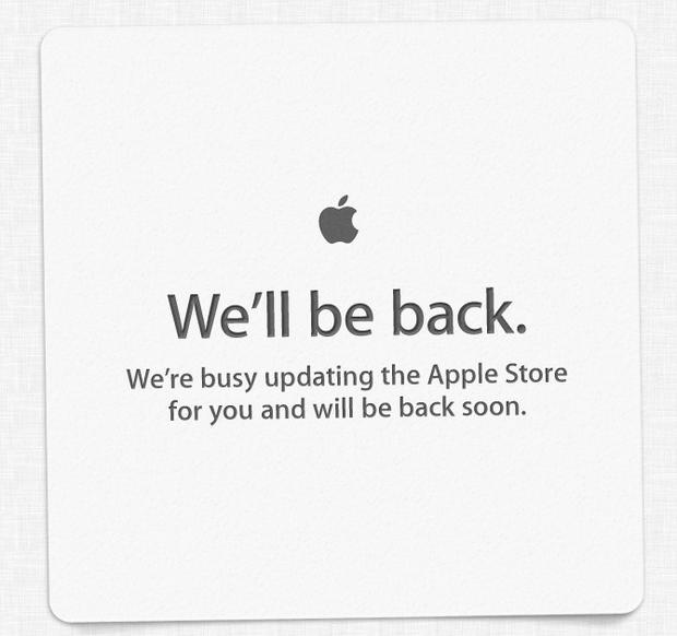 Apple's online store is down. 