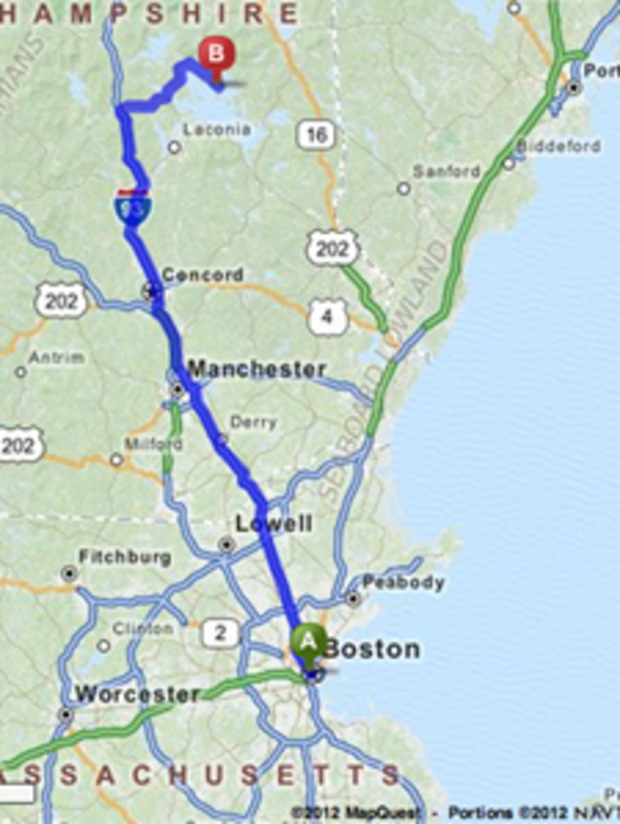 Boston to Winnipesaukee 