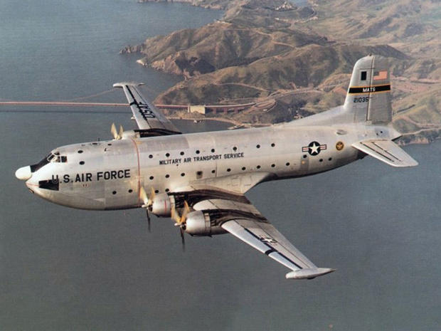 This image provided by the U.S. Air Force shows an undated photo of a C-124A Globemaster cargo aircraft similar to the plane that went down on the Colony Glacier in Alaska in 1952 killing all 52 people onboard. 