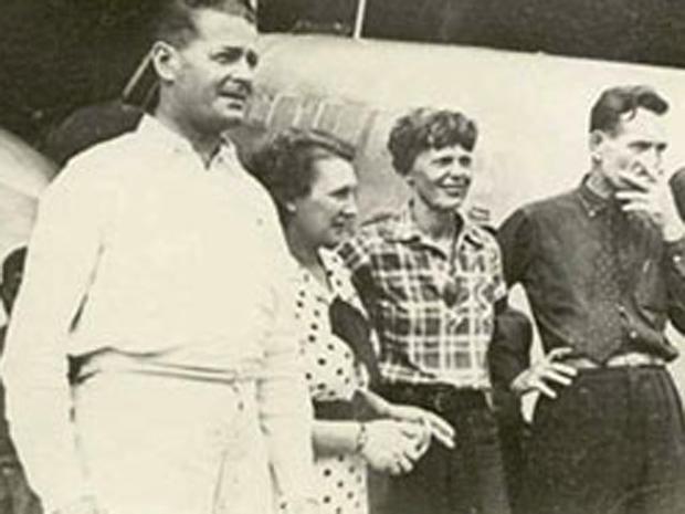 Earhart and her navigator Fred Noonan  