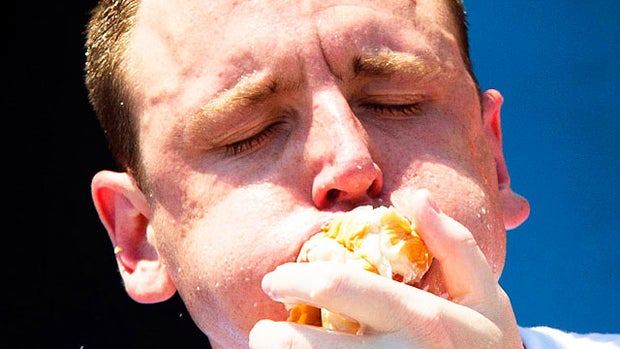 Winner: 68 hot dogs in 10 minutes 