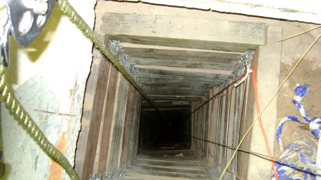A tunnel authorities found in San Luis, Ariz., that they suspect was designed to smuggle drugs into the United States is seen in this image provided by the U.S. Drug Enforcement Administration July 12, 2012. 