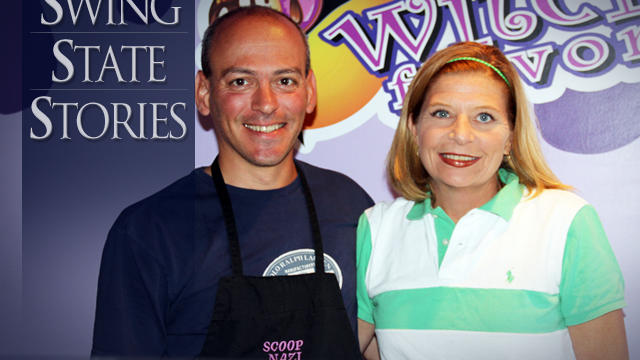 John Biondi and Lisa Ragazzini, owners of "Witch Flavor?" ice cream shop in Beaver, Pennsylvania. 
