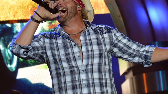Toby Keith performing during the Country Stampede at Tuttle Creek State Park on June 23, 2012 in Manhattan, Kan.  