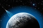 Artist's illustration of ultra-high-energy cosmic rays 