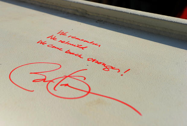 Obama's Autograph On WTC Beam 