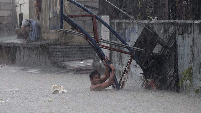 Quezon City, north of Manila, innundated by flood water 