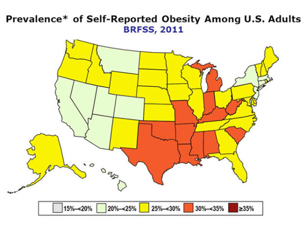 cdc obesity map 
