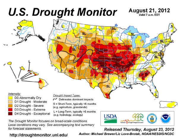National Drought Mitigation Center, drought, map 