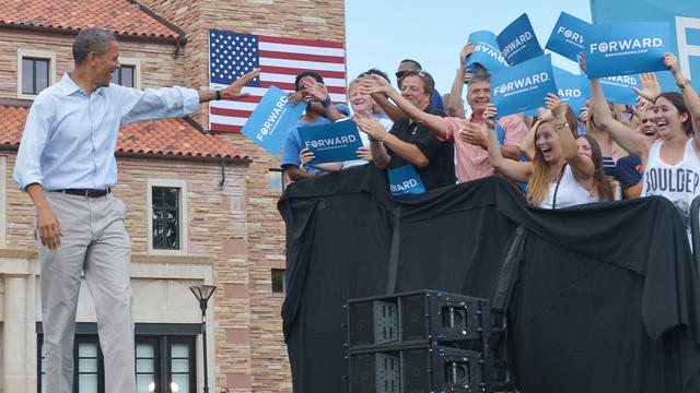 Obama, boulder, colorado, college 