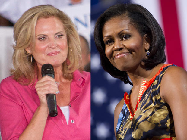 Ann Romney and  Michelle Obama 