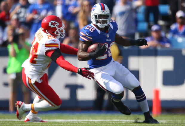C.J. Spiller carries the ball for a gain 