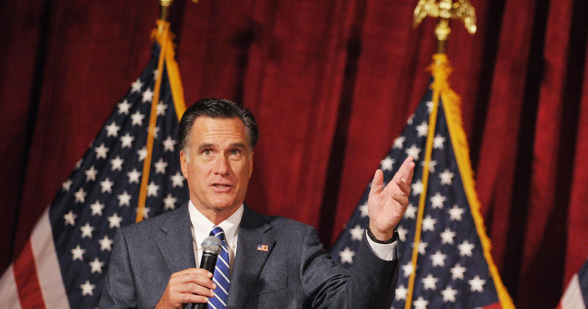 Mitt Romney Attends K A Plate Fundraiser At Beverly Hilton Cbs Los Angeles