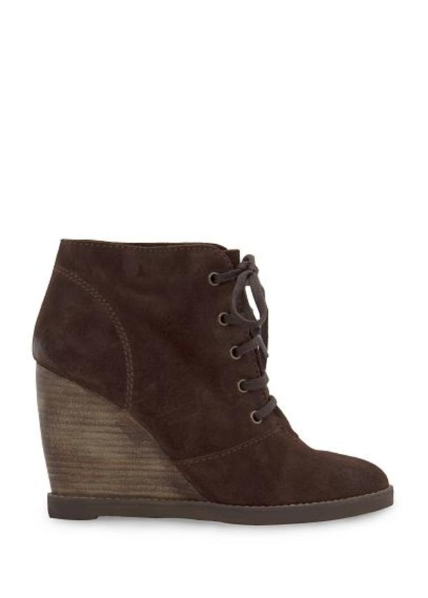 Suede Wedge Ankle Boots, MANGO 