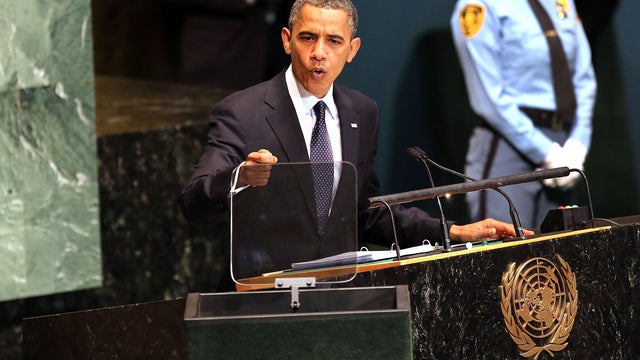President Obama addresses world leaders at the United Nations General Assembly 