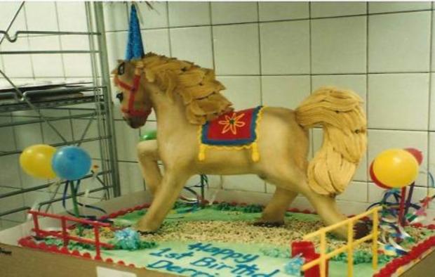 Holiday Market Horse Birthday Cake 