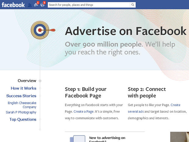 Information about advertising on Facebook 