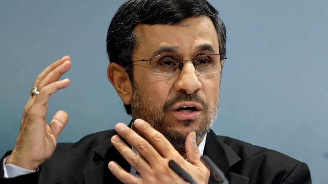Iranian President Mahmoud Ahmadinejad speaks at a press conference in Tehran, Iran, Oct. 2, 2012.  