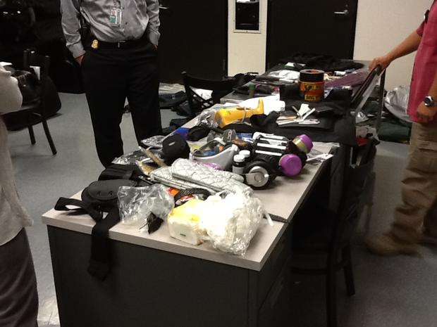 Items found in the checked luggage of LAX passenger Yongda Huang Harris 