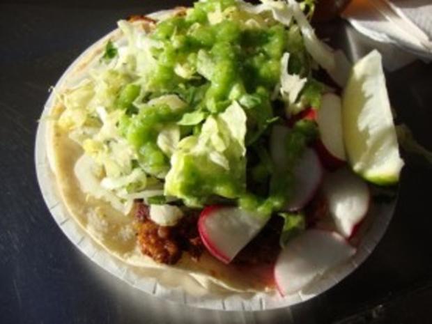 Taco With Chorizo From El Idolo Food Truck 