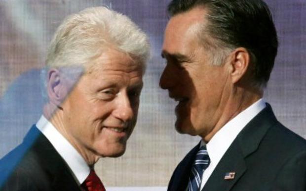 Clinton and Romney 