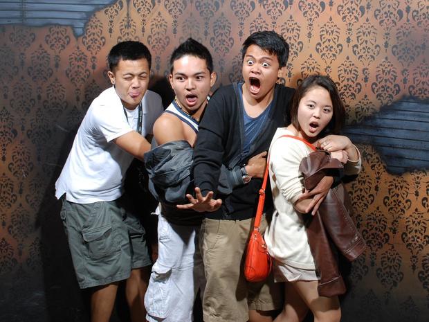 Terrified Reactions At A Haunted House 