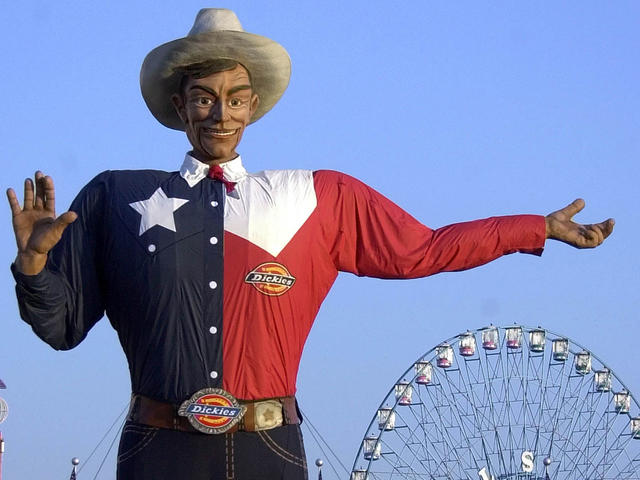 Giant 'Big Tex' statue burns down in less than 10 minutes after 60