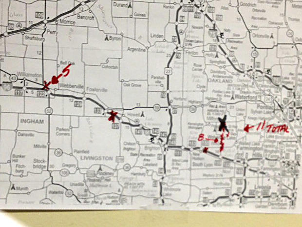 Wixom shootings map (BFisher) 