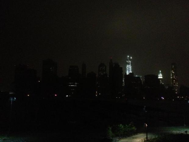 Lower Manhattan Without Power Following Sandy 