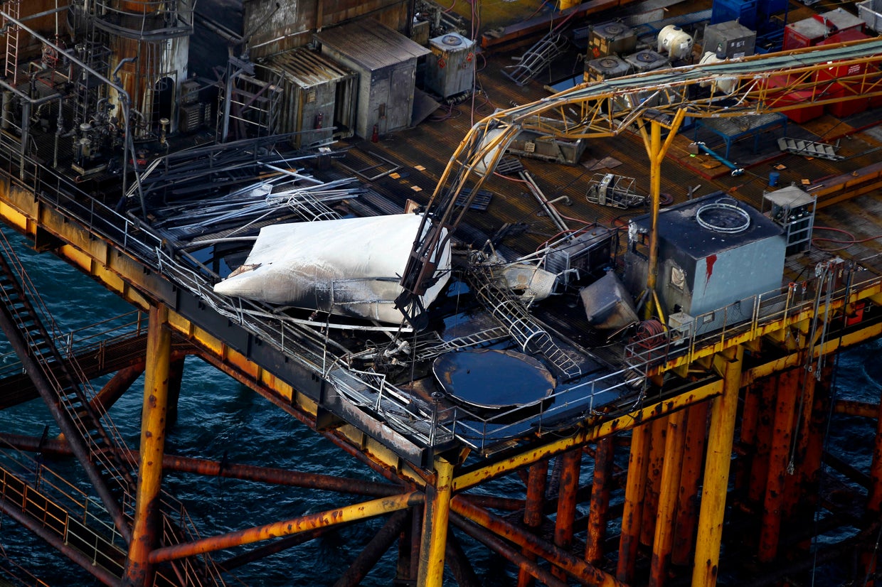 Oil platform explosion in the Gulf of Mexico