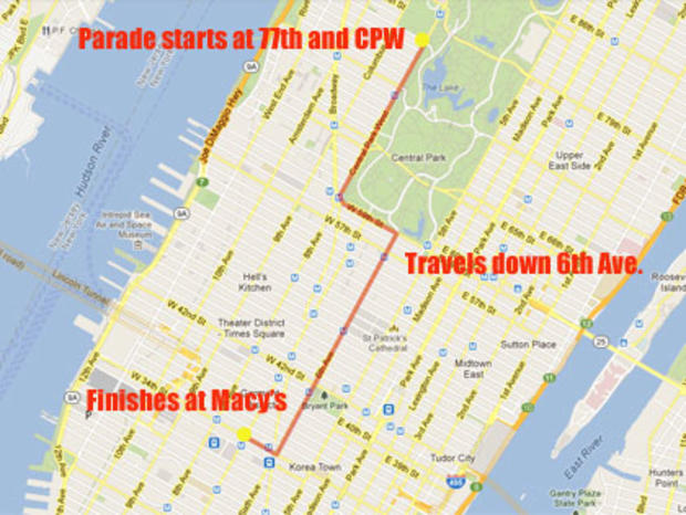 Macy's Thanksgiving Day Parade Route 2012 