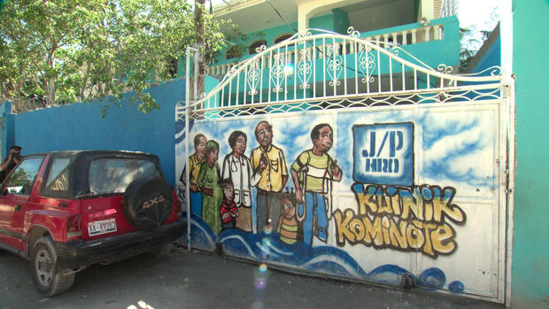 Charlie Rose could tell Penn is most proud of his clinics, like this one in an impoverished neighborhood of Port au Prince. 