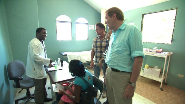 "We started as seven American doctors and a tent," Penn says. Now they have 100 medical staff serving 8,000 people a month. 