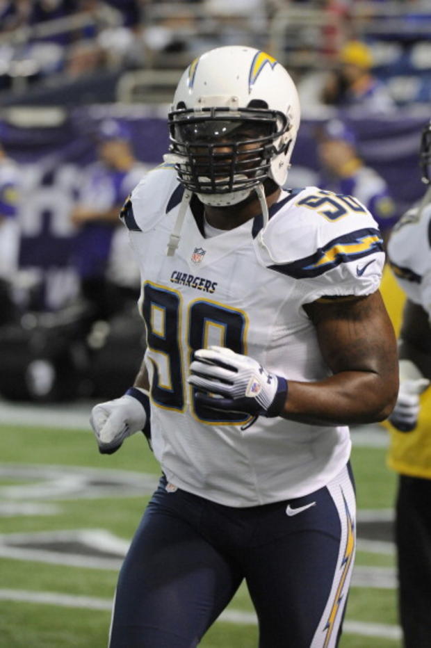 Aubrayo Franklin #90 of the San Diego Chargers 