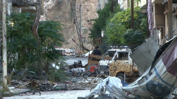 Destruction in Baba Amr, a neighborhood in Homs. 