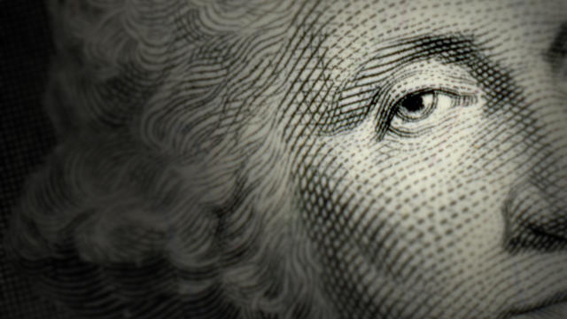 Dollar bill close up eye 