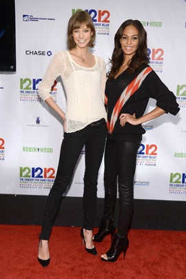12-12-12, concert, madison square garden, new york city, Karlie Kloss, Joan Smalls 