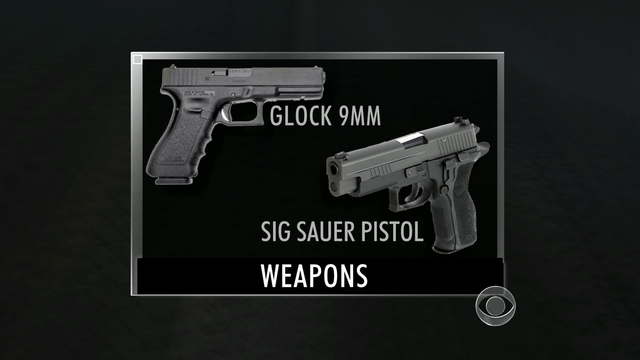 Pictured above are models of the handgun Adam Lanza, 20, had in his possession when he opened fire at a Connecticut elementary school. 