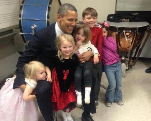 President Obama With Emilie Parker's Family 