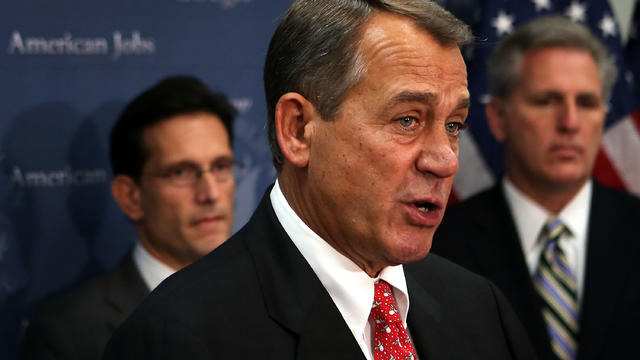 Boehner unveils "Plan B" to "fiscal cliff" negotiations  
