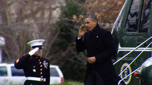 President Obama back in Washington 