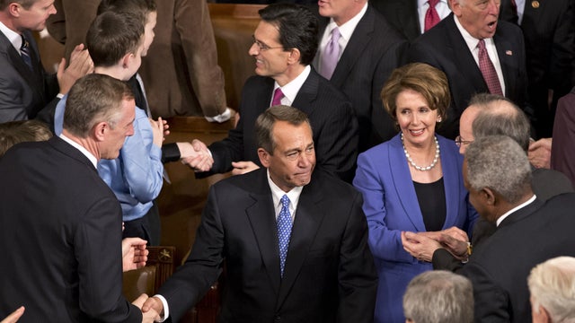 John Boehner, Eric Cantor, Nancy Pelosi, Kevin McCarthy, Steny Hoyer 