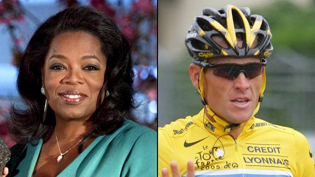 Oprah Winfrey and Lance Armstrong 