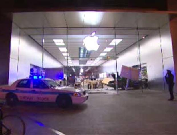 Car Into Apple Store, Chicago 