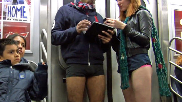 Gettin' naked on the subway 