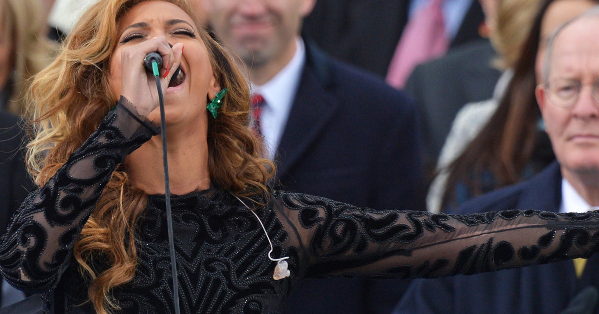 Beyonce sings national anthem at inauguration - CBS News