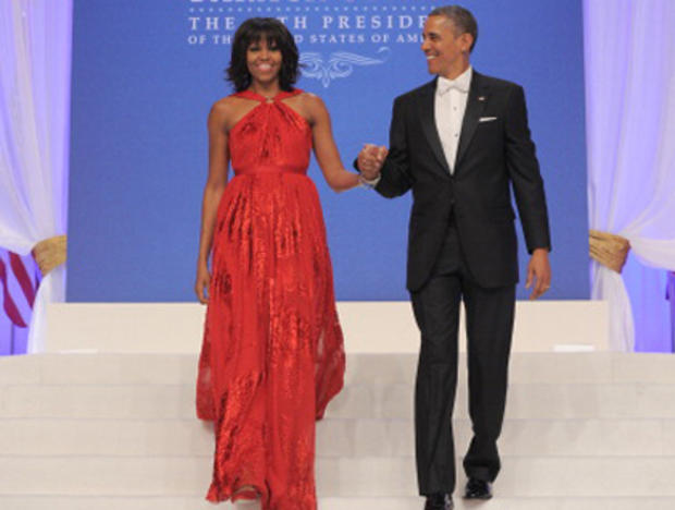 First Lady Michelle Obama and President Barack Obama at Inaugural Ball 