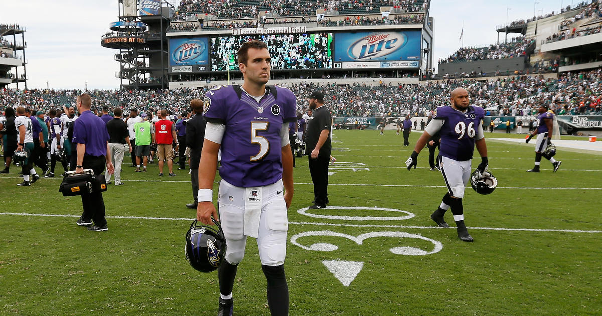 Baltimore Ravens Joe Flacco throws a pass in the fourth quarter against the  New England Patriots in the AFC Championship Game at Gillette Stadium in  Foxboro Massachusetts on January 22, 2012. The