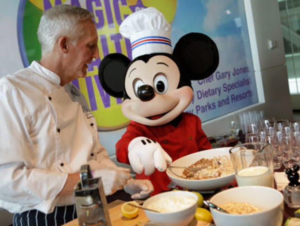 Michelle Obama And Disney CEO Robert Iger Hold News Conference On Disney's Nutritional Guidelines 